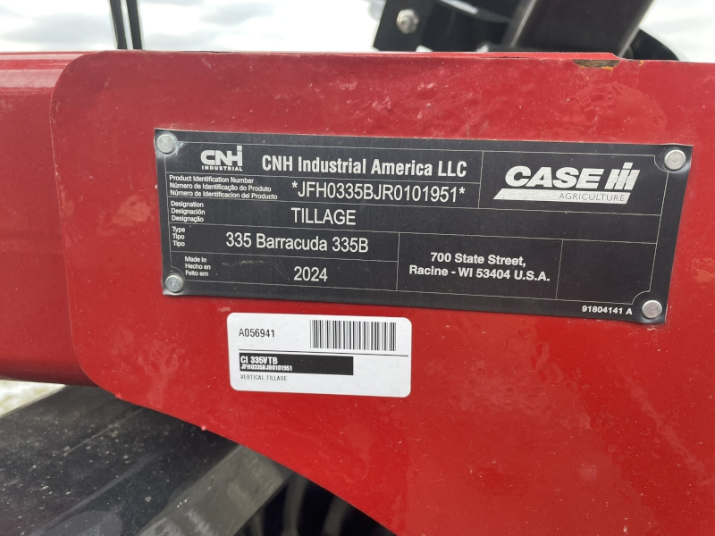 2024 CASE IH TRUE-TANDEM 335 BARRACUDA VERTICAL TILLAGE TOOL