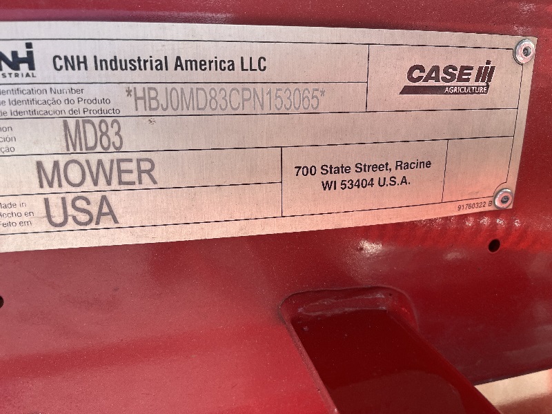 2023 CASE IH MD83 DISC MOWER