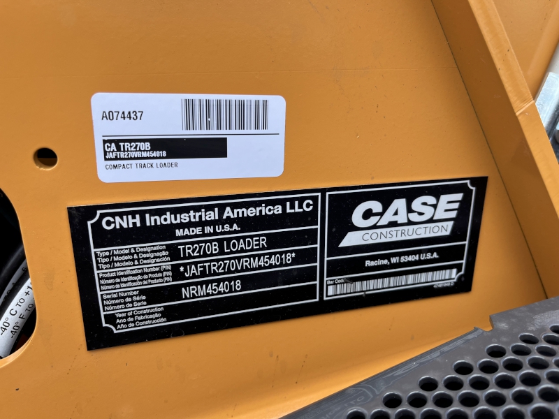 2024 CASE TR270B COMPACT TRACK LOADER