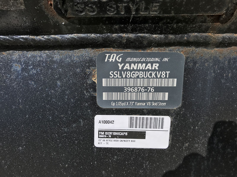 2023 YANMAR 73 INCH GENERAL PURPOSE LOADER BUCKET