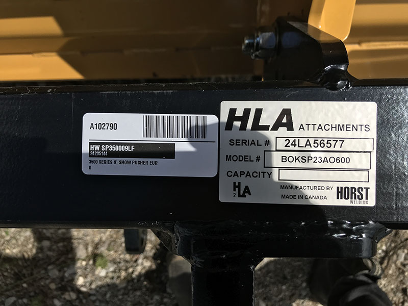 2024 HLA SNOW (HORST) 3500 SERIES SNOW PUSHER