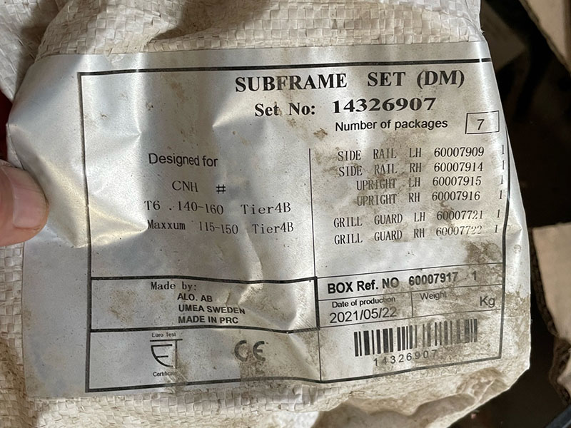 2023 ALO LOADER SUBFRAME SET