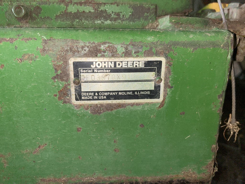 1992 JOHN DEERE 3970 PULL TYPE FORAGE HARVESTER W/PICK UP HEAD