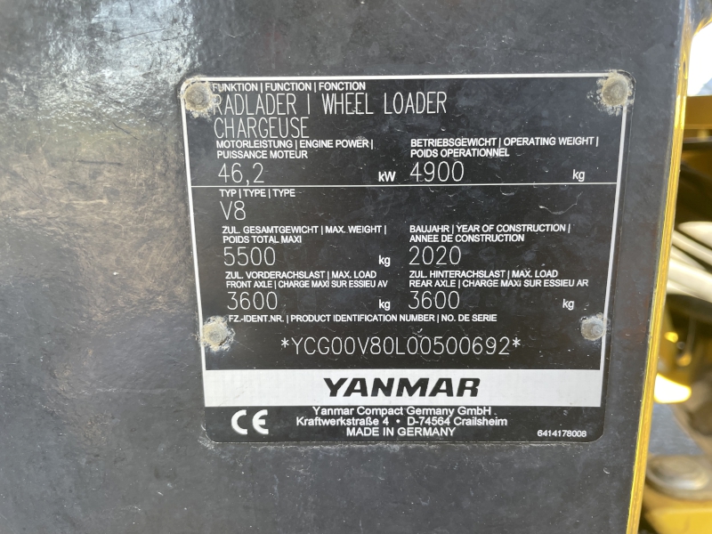 2021 YANMAR V8 WHEEL LOADER