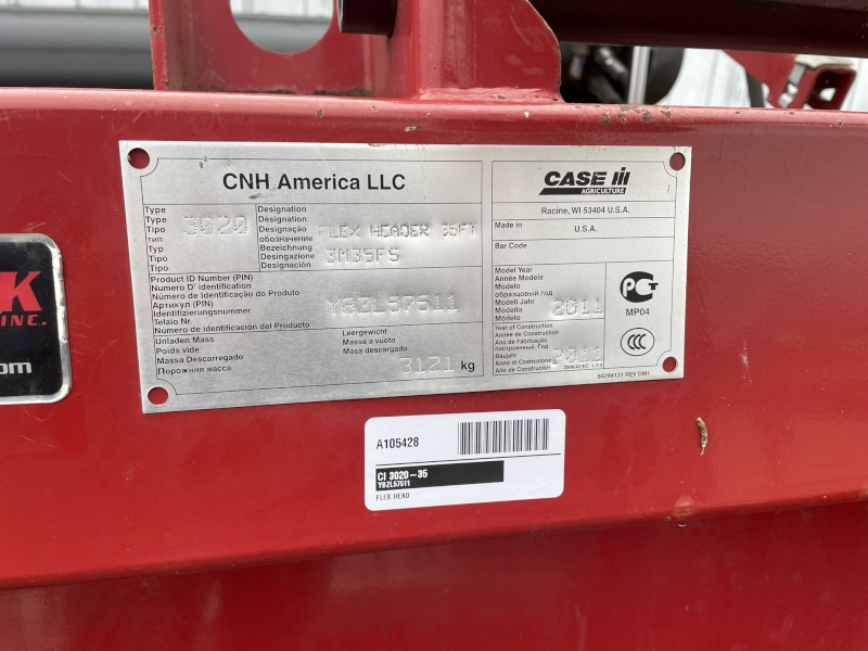 2011 CASE IH 3020 FLEX HEAD