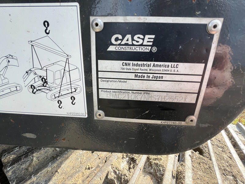 2021 CASE CX210D EXCAVATOR