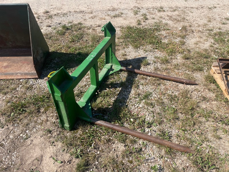 John Deere 2 Prong Bale Spear - Quick Attach