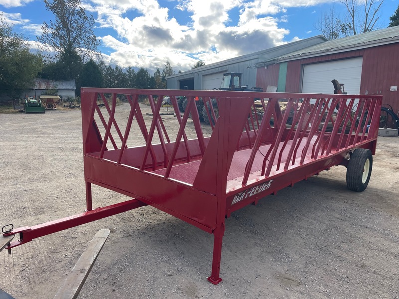 Hay/Forage/Livestock  Bale Feeder on Wheels - Freshly Painted Photo