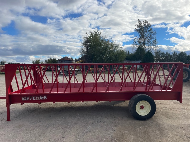 Hay/Forage/Livestock  Bale Feeder on Wheels - Freshly Painted Photo