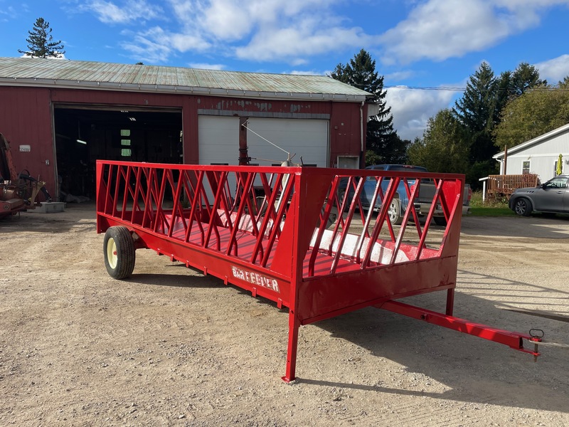 Hay/Forage/Livestock  Bale Feeder on Wheels - Freshly Painted Photo