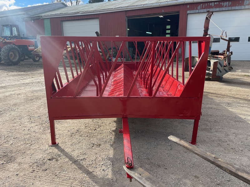 Hay/Forage/Livestock  Bale Feeder on Wheels - Freshly Painted Photo