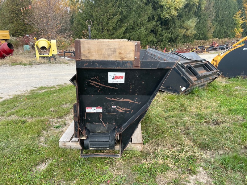 Miscellaneous  Sawdust / Sand Spreader: Mensch Side-Shooter 8ft Belt Unload Bucket | Skid Steer + Quick Attach Photo