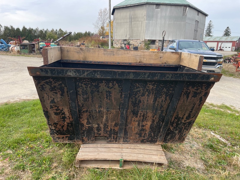 Miscellaneous  Sawdust / Sand Spreader: Mensch Side-Shooter 8ft Belt Unload Bucket | Skid Steer + Quick Attach Photo