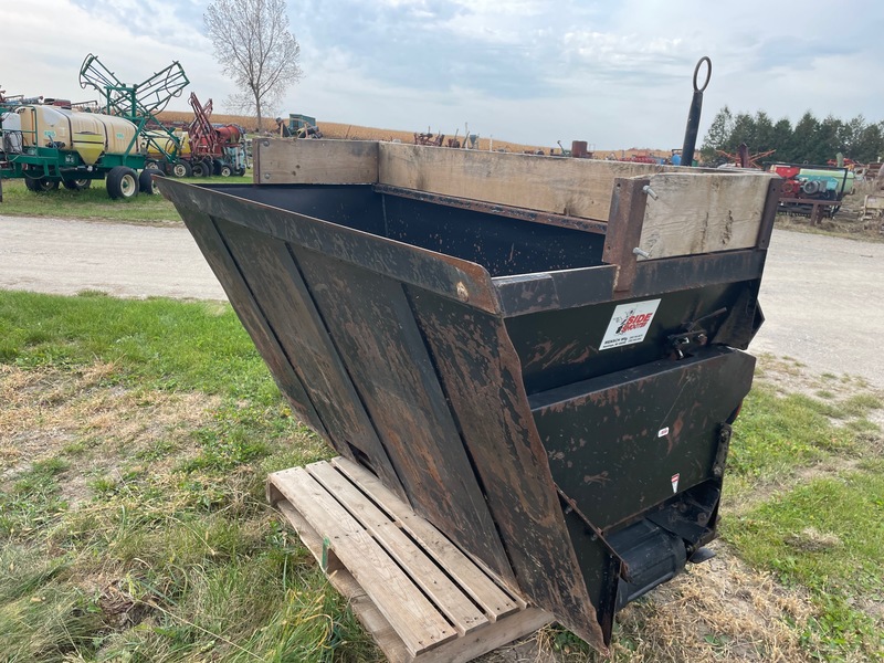 Miscellaneous  Sawdust / Sand Spreader: Mensch Side-Shooter 8ft Belt Unload Bucket | Skid Steer + Quick Attach Photo