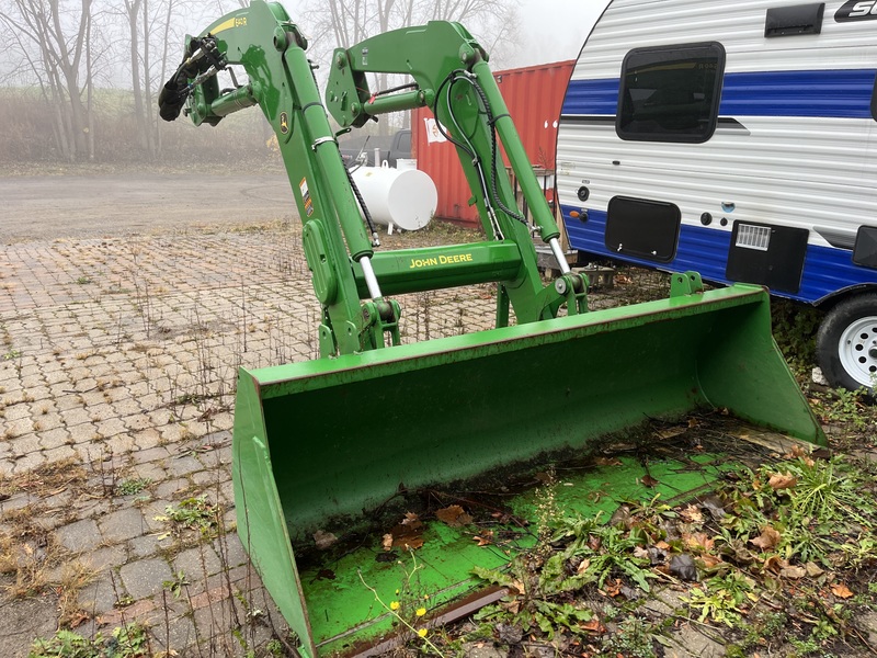 John Deere 6120M Tractor Loader with Bomford Boom Mower