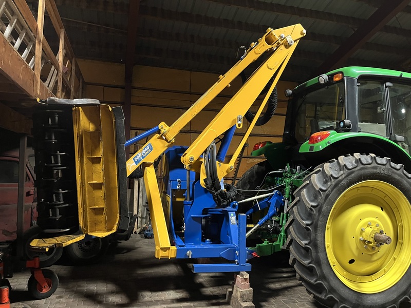 John Deere 6120M Tractor Loader with Bomford Boom Mower